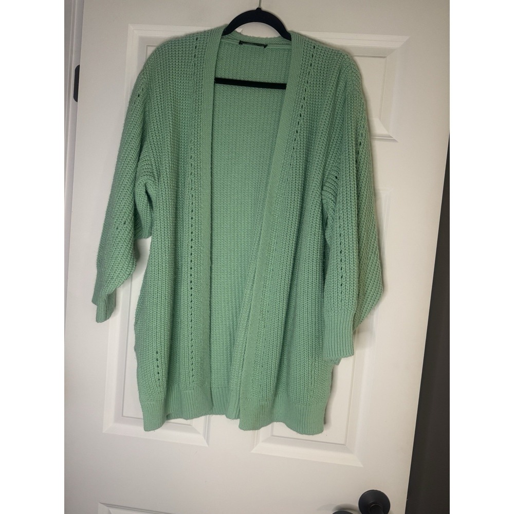 CCK Style Cardigan Slouchy Oversized Knit Green M/38